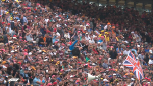 The fans at Silverstone were hoping that there favorite Formula 1 son would start on pole, but are still very supportive of Hamilton's Row 1 position.